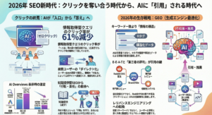 【2026年の検索生存戦略】Google 1位でも流入が消える？AI検索時代に突きつけられた「5つの衝撃」