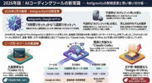 【2026年3月版】月額3,000円の「ボーナスタイム」は終了？Antigravityの制限変更から読み解くAIツール生存戦略