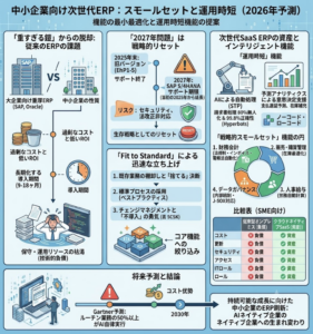 中小企業向け次世代ERPソリューション：機能の最小最適化（スモールセット）と運用時短機能の提案
